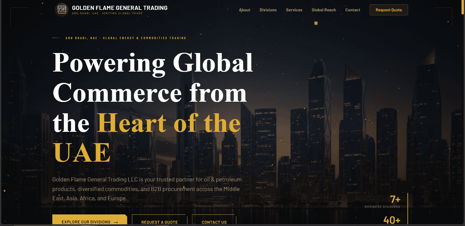 Golden Flame General Trading LLC | Igniting Global Trade