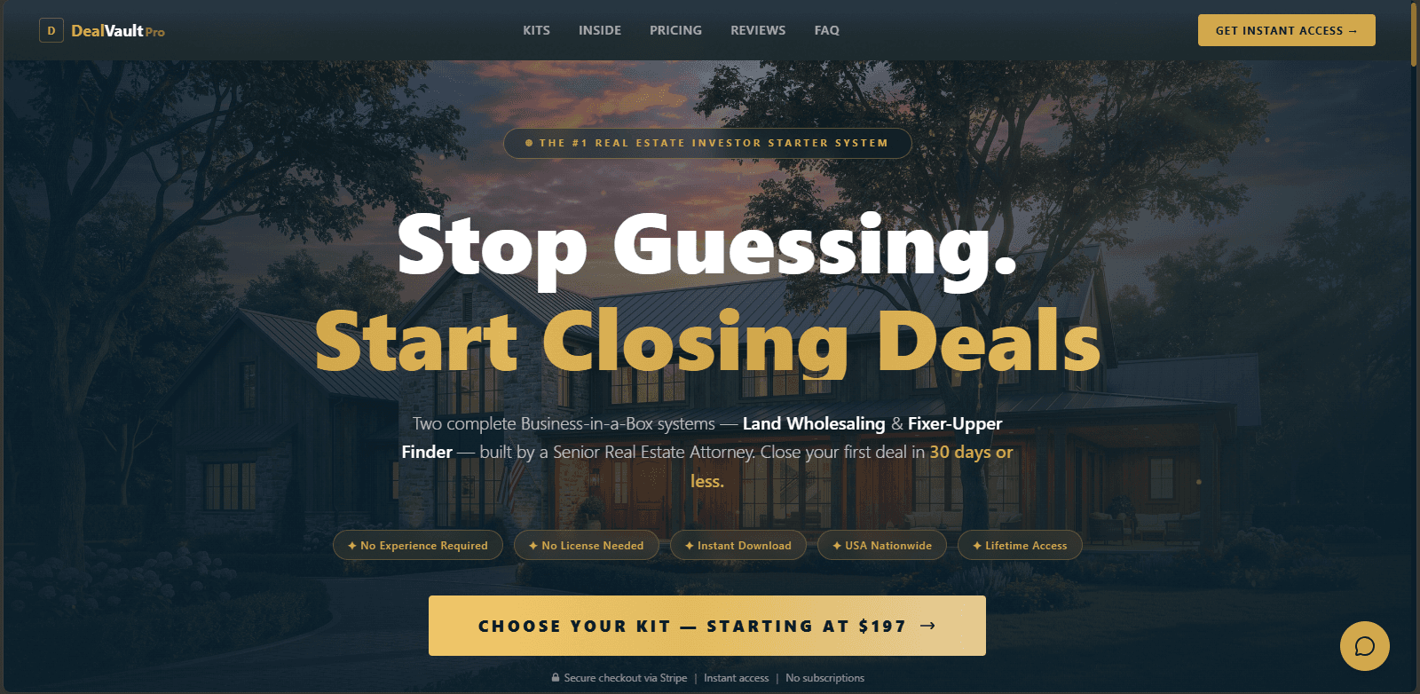 Deal Vault Pro | Close Your First Deal in 30 Days
